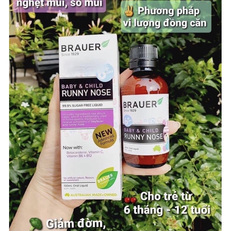 Siro mũi Brauer Runny Nose cho bé từ 6 tháng - 100ml