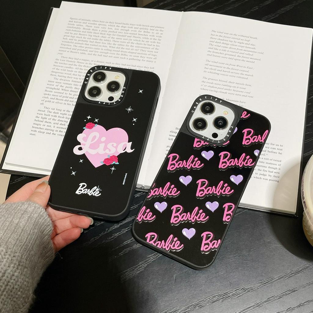 Ốp Điện Thoại Tráng Gương Hình Barbie Cho iPhone14ProMax iP13Pro 13 iPhone11 12Promax 13Promax 12 13 14