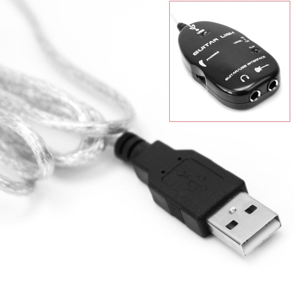 DasherMart Electric Guitar to USB Interface Link Audio Cable Adapter