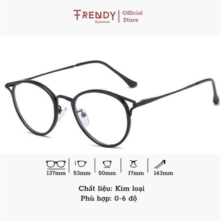 Gọng kính cận nữ mắt mèo kim loại TrendyEyewear kiểu dáng nhỏ gọn phong cách Hàn Quốc