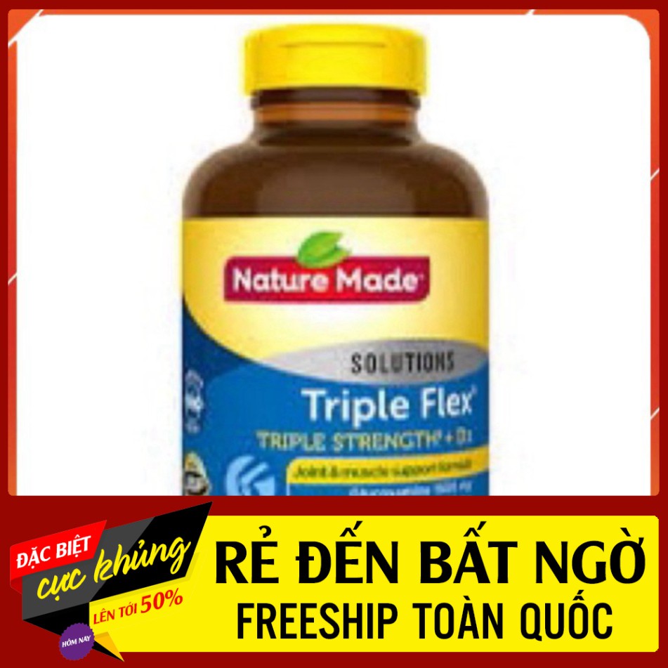 ƯU ĐÃI Viên uống bổ khớp Nature Made Triple Flex của Mỹ 200 Viên ƯU ĐÃI