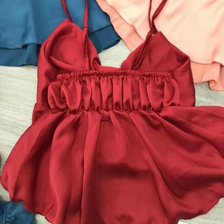 Bộ đùi 2 dây satin nơ