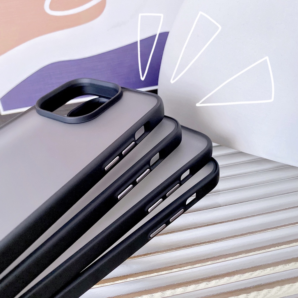 Ốp Điện Thoại Cứng Nhám Trong Mờ Chống Sốc Cho iPhone 14 12 13 Pro Max Mini XR X XS 11 Pro Max 6 6S 7 8 Plus