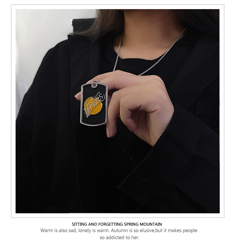 Dây Chuyền Thép Titan Dài Mặt Bóng Rổ Độc Đáo Phong Cách Hip Hop Thời Trang 22760