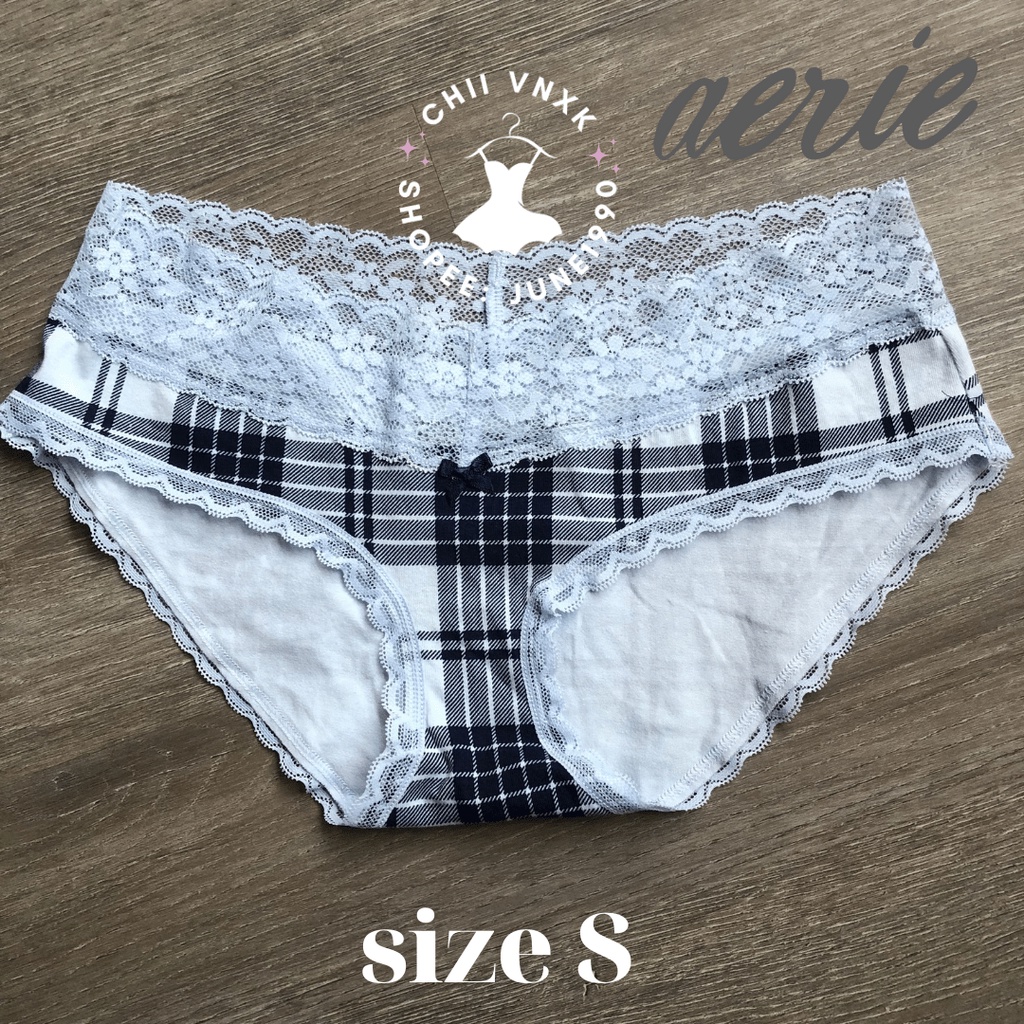 Quần lót Aerie ren cotton xuất xịn size S