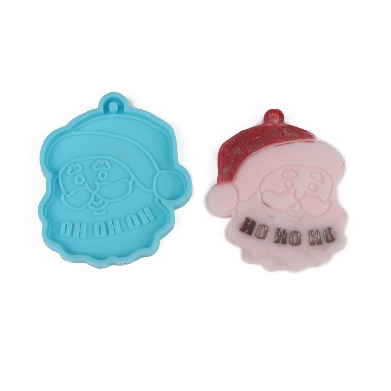 Khuôn Làm Móc Khóa Bằng Nhựa Epoxy Hình Cây Thông / Nón Giáng Sinh DIY