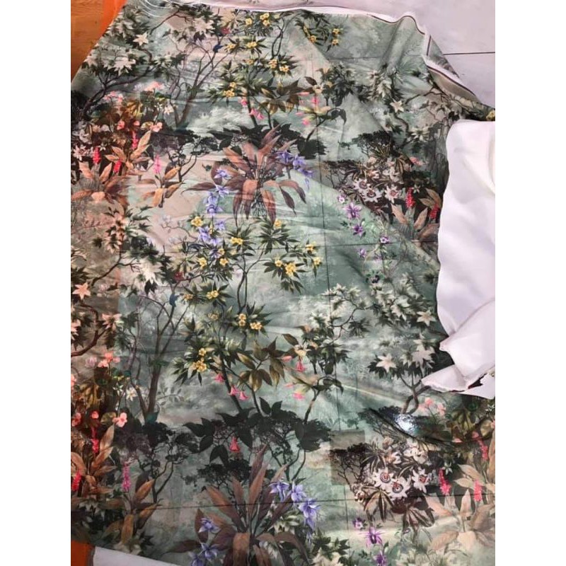 Vải ll lụa Chéo hoa