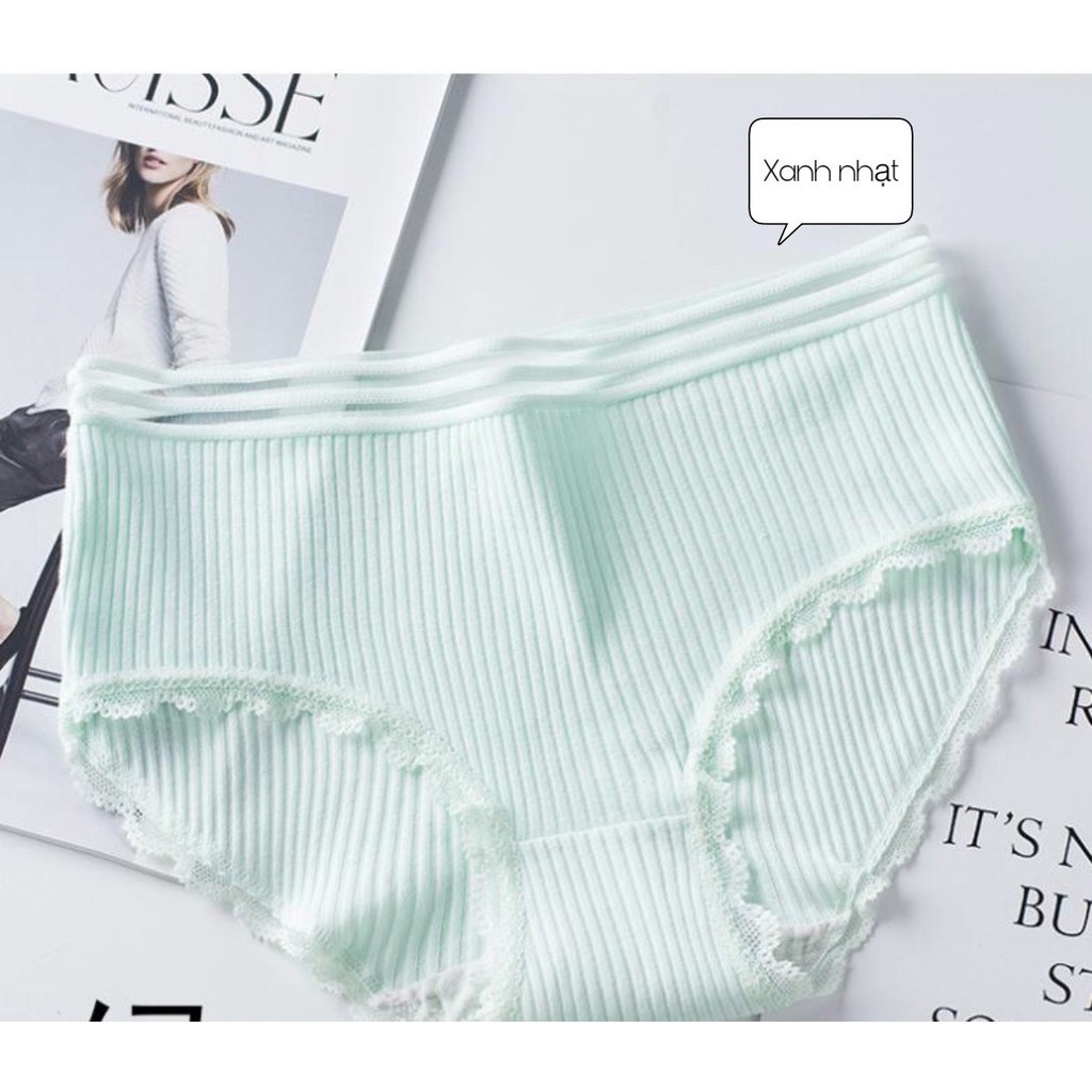 Quần lót nữ, quần lót chất liệu cotton tăm cạp sọc kháng khuẩn kiểu dáng nhã nhặn tinh tế form ôm gợi cảm | BigBuy360 - bigbuy360.vn