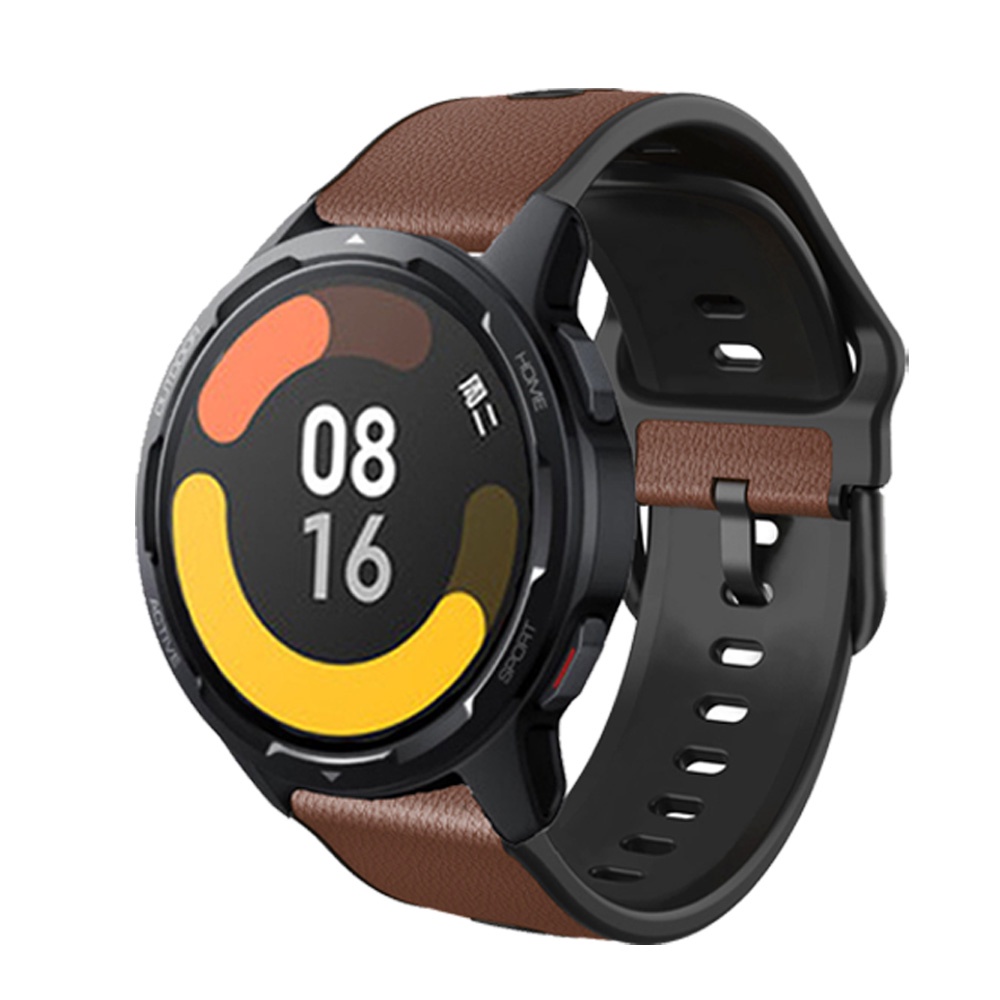 Dây đeo chất liệu da + silicone 22mm dành cho đồng hồ Xiaomi MI Watch S1 / S1 Active
