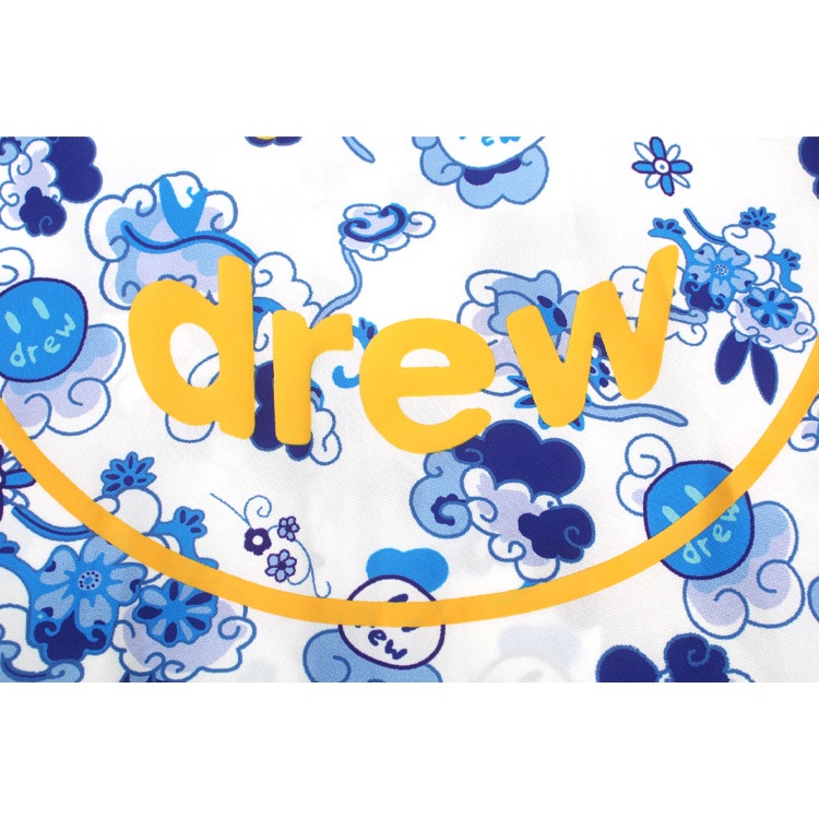 Bán Chạy Nhất DR * W Áo Sơ Mi Tay Ngắn In Hình Mặt Cười Màu Xanh Danube Kích Thước Lớn Unisex