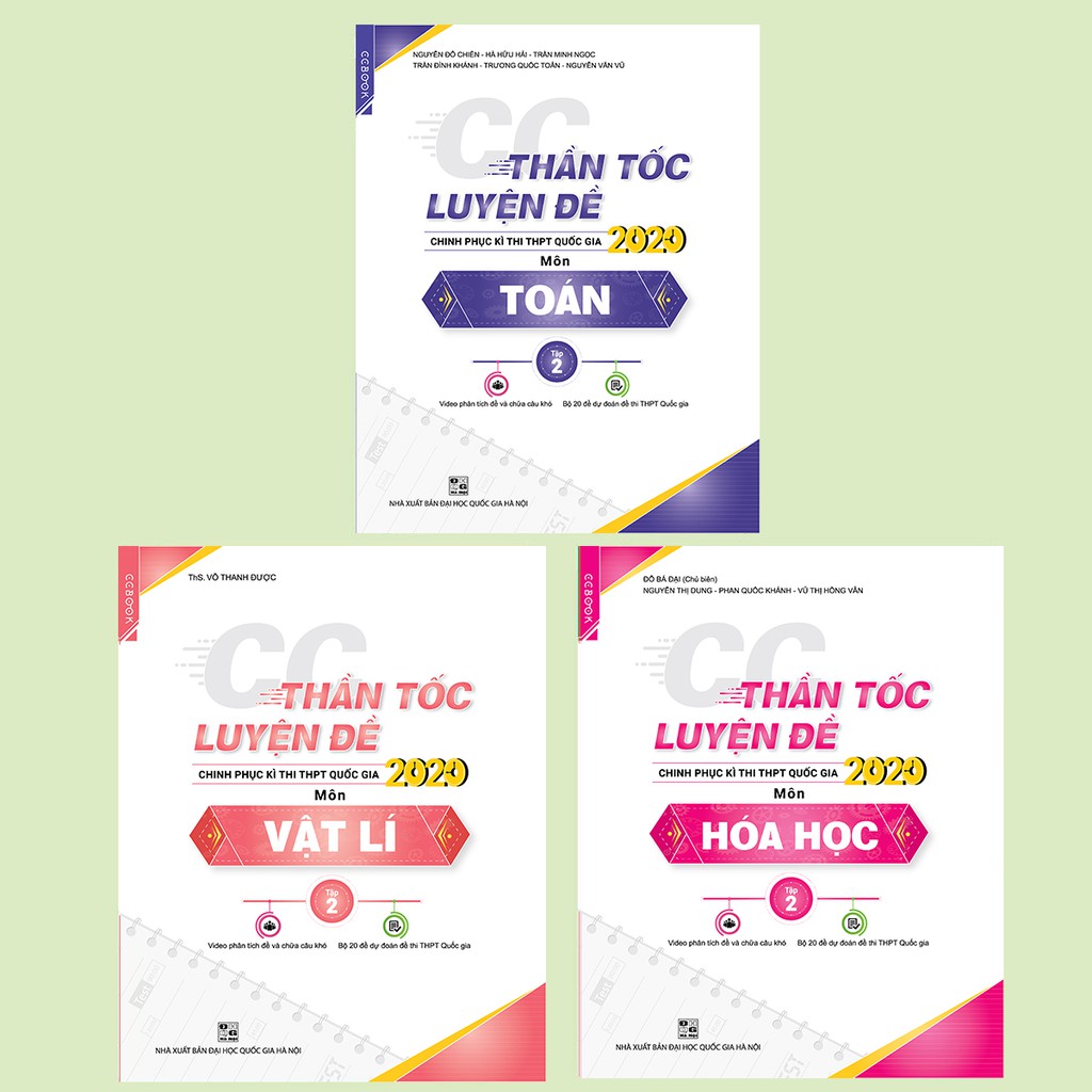 Sách - Combo CC Thần tốc luyện đề 2020 khối A môn: Toán - Lý - Hóa (Tập 2)