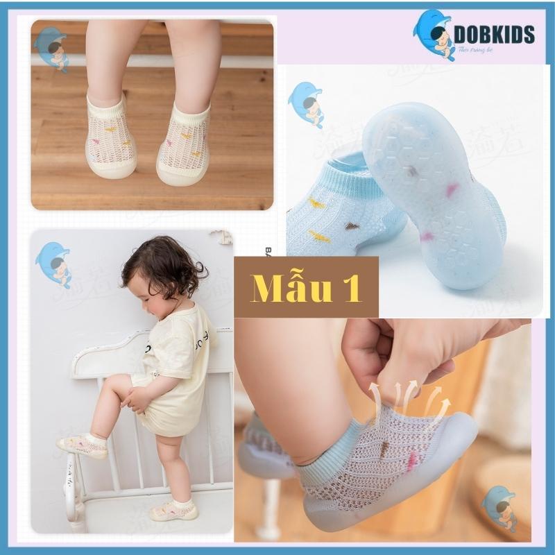 Giày bún tập đi DOBKIDS cho bé trai, bé gái, thoáng mát, siêu mềm, cổ ngắn, có chống trượt, thu đông giúp giữ ấm