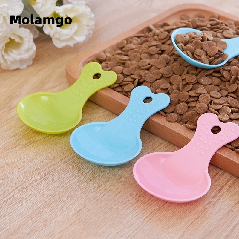 MOLAMGO  Muỗng nhựa xúc thức ăn cho thú cưng