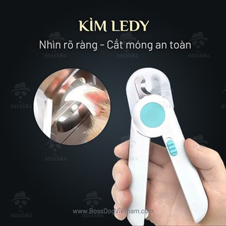 SHlP 2H Kìm cắt móng chó mèo LEDY Đèn chiếu tuỷ, cắt nhanh an toàn BossDog