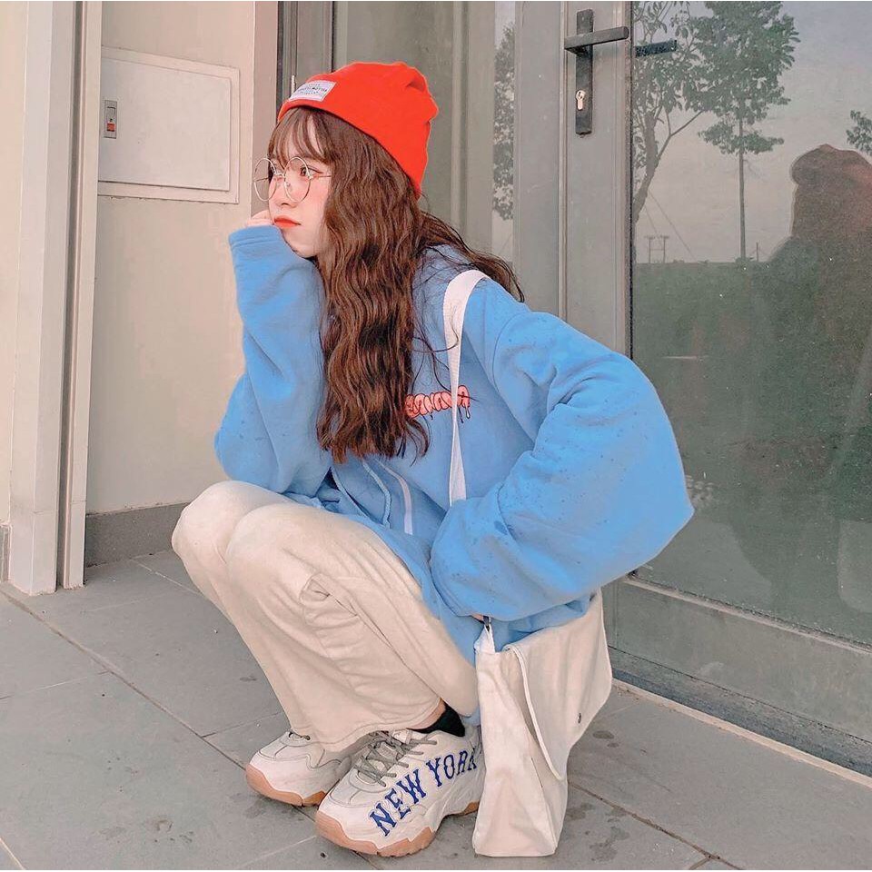 Áo khoác Hoodie nỉ nam nữ form rộng Sweet Banawa Freesize mặc vừa từ 40-65kg Molly Fashion | BigBuy360 - bigbuy360.vn
