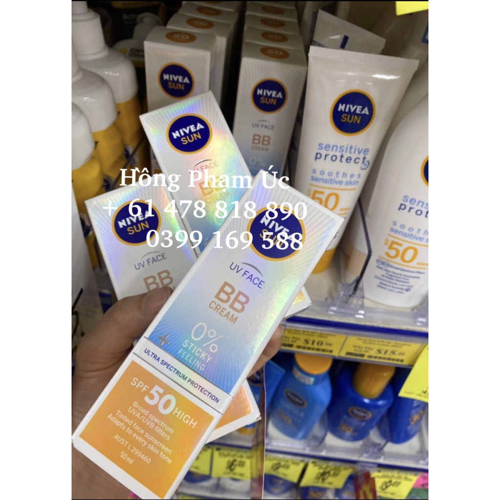 Kem chống nắng Nivea Sun SPF 50+ UV Face BB Cream 50ml