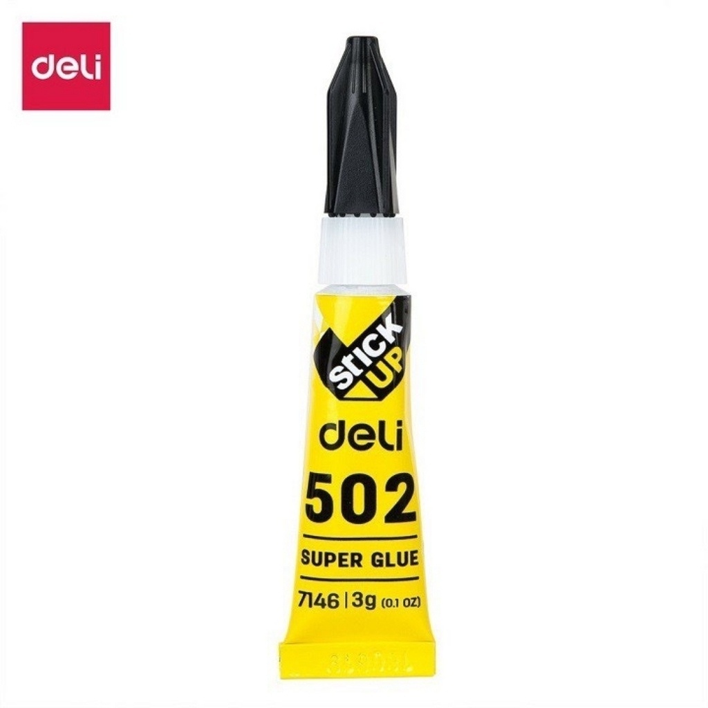 Keo Dán 502 Deli E7146 Đa Năng Dán Giày Dép, Dán Túi Xách, Dán Gốm Sứ Siêu Chắc (3g)