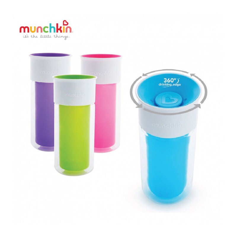 Cốc 360 Độ Chống Đổ Giữ Nhiệt Kèm Sticker Munchkin