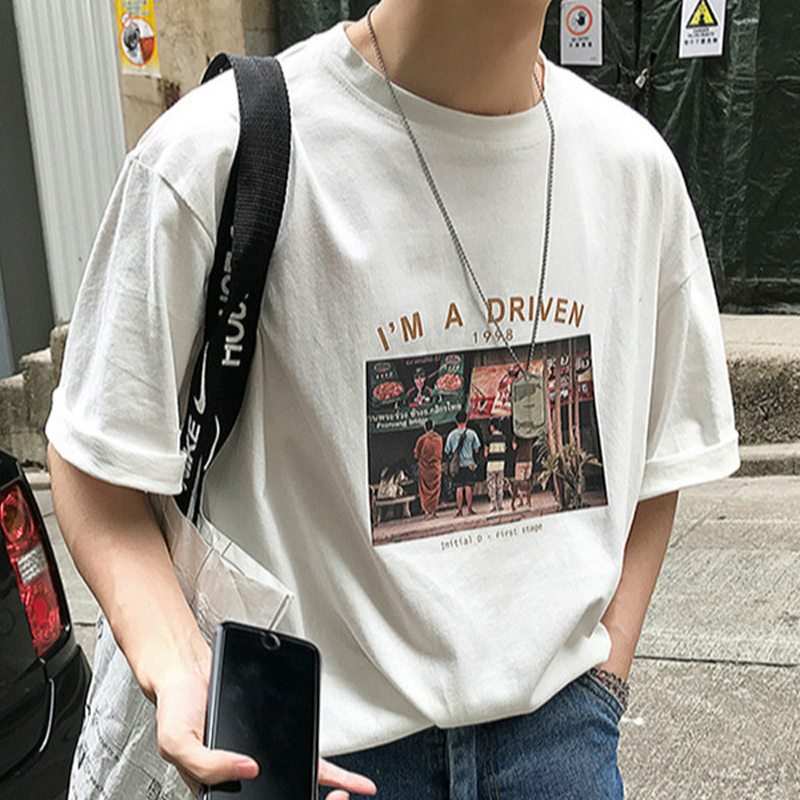 Áo Thun Tay Ngắn In Chữ Trẻ Trung Thời Trang Unisex
