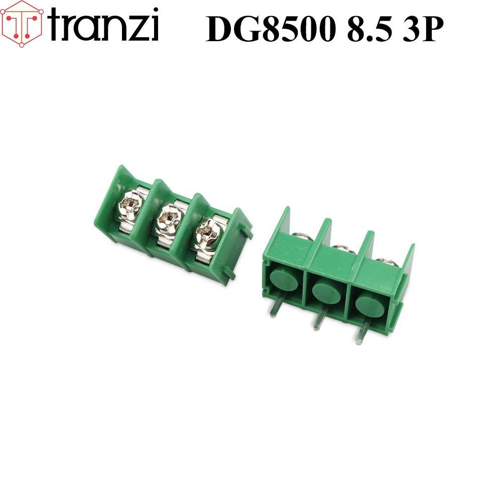 Cầu đấu 8.5mm DG8500 8.5 3P chân cắm thẳng xanh - túi 10 cái