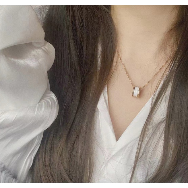Vòng cổ Mặt Nhẫn Gốm Đơn Giản