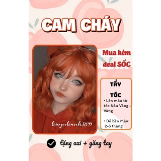 Thuốc nhuộm tóc Cam Cháy tặng oxi găng tay