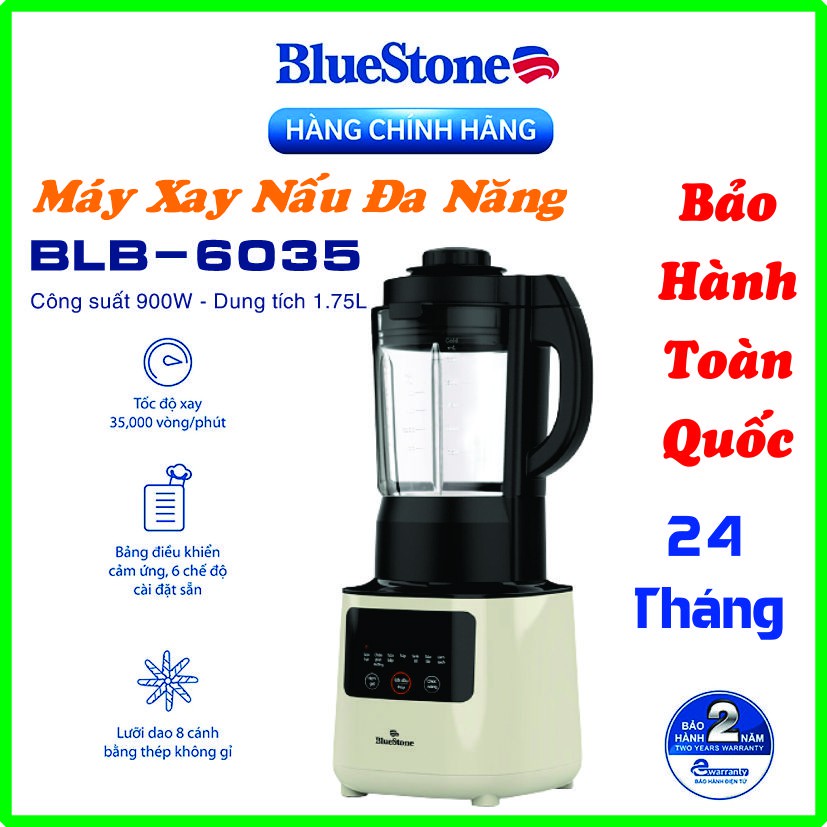 [Hàng Chính Hãng] Máy Làm Sữa Hạt, Xay Nấu Đa Năng Bluestone BLB-6035, Máy Làm Sữa Đậu Nành, Xay Sinh Tố