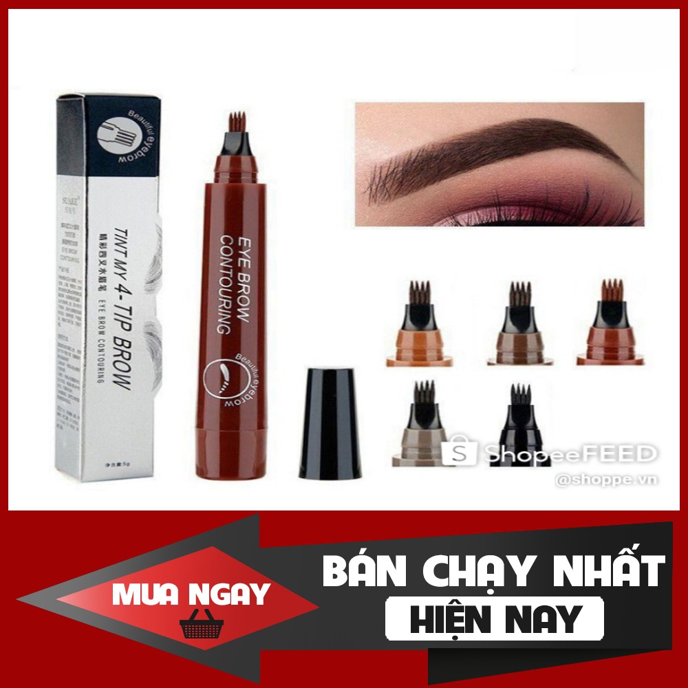 [🩸Chì Kẻ Mày Sợi 4D🩸] Chì Kẻ Mày Sợi 4D Chòng Thấm Nước (Cam Kết Chính Hãng)