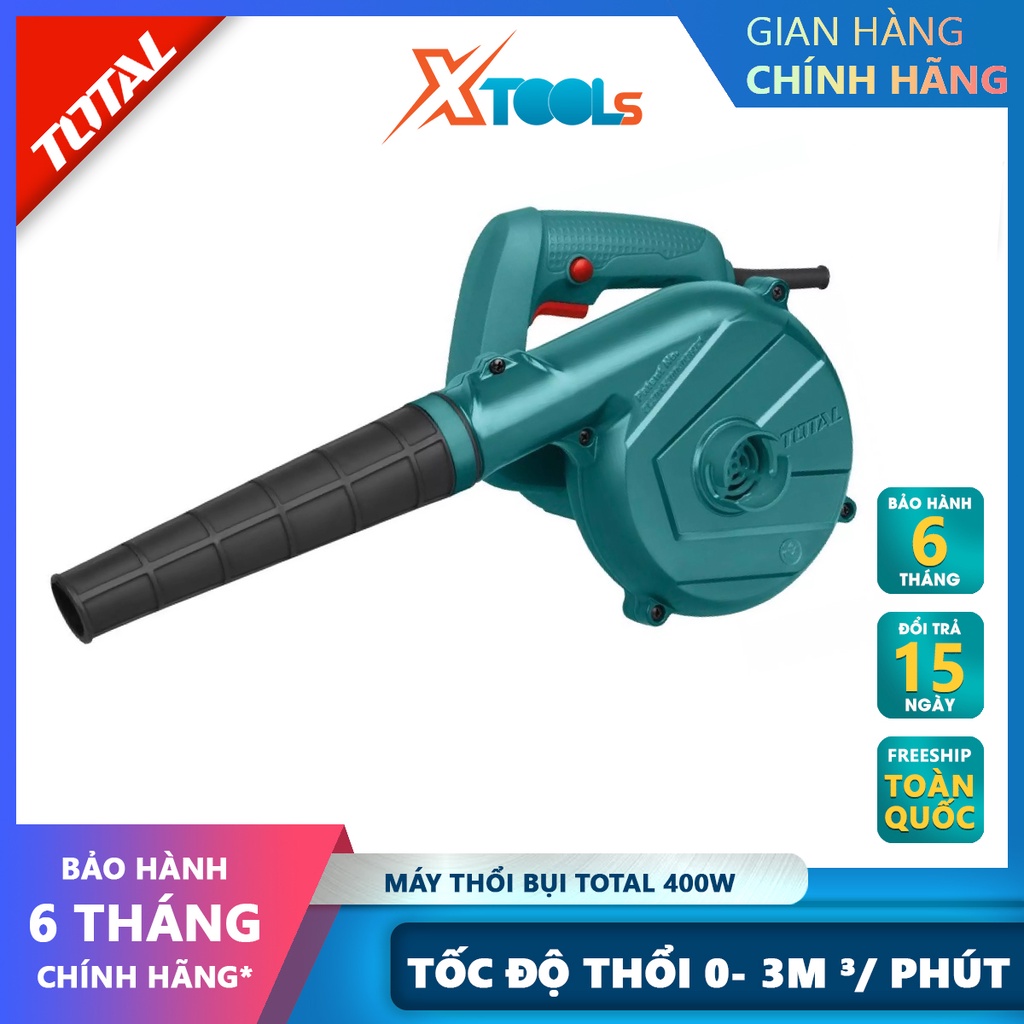 Máy thổi bụi/lá 400w Total TB2046 máy thổi khí cầm tay dùng điện: 220 - 240 V Tốc độ không tải: 0 – 14000 vòng/phút