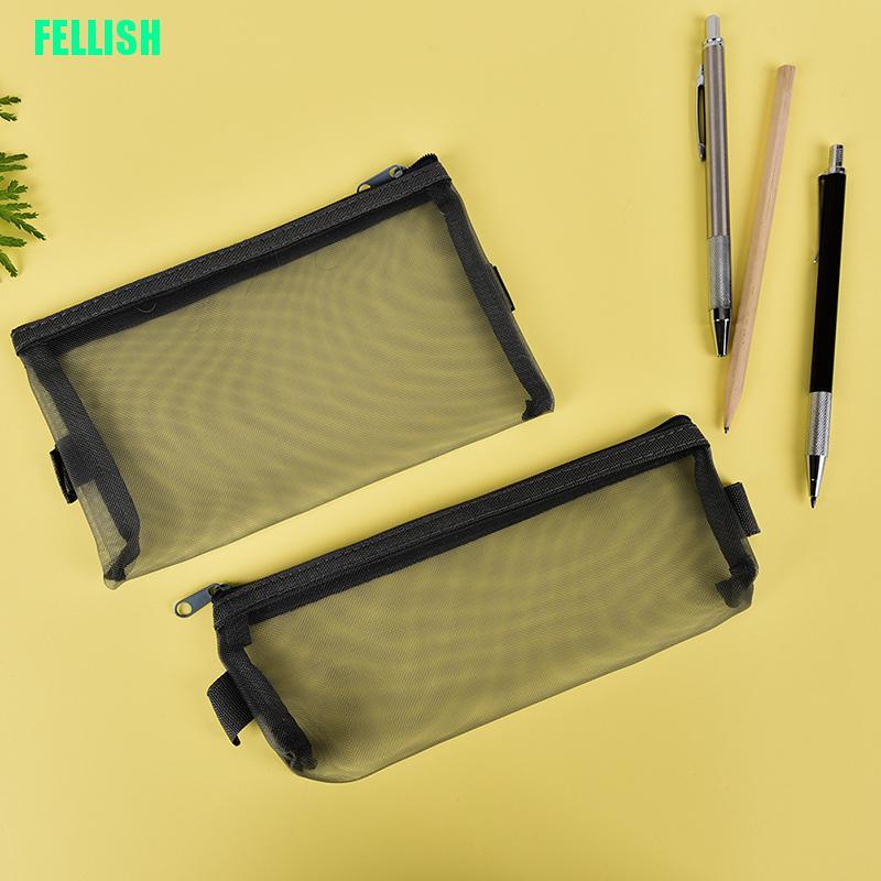 Túi Đựng Bút Trong Suốt Phối Khóa Kéo Đơn Giản Tiện Dụng