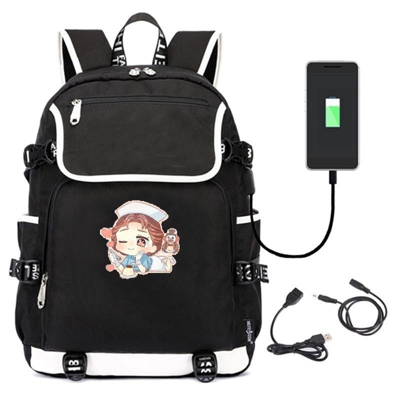 Balo NẮP NGANG đi chơi đi học tiện dụng in hình BUNNY GIRL ĐẤU LA ĐẠI LỤC KAGEKURUI