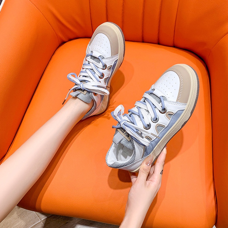 Giày IELGY đế phẳng buộc dây đơn giản thời trang dễ phối đồ