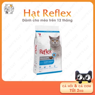 Thức ăn cho mèo Reflex Adult trên 12 tháng Túi 2kg - Thức ăn hạt cho mèo trưởng thành, hạt Reflex vị cá hồi và cá cơm