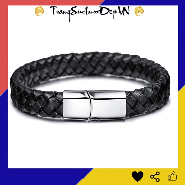 Vòng tay nam dạ xịn khóa gài vip thể hiện đẳng cấp phái mạnh