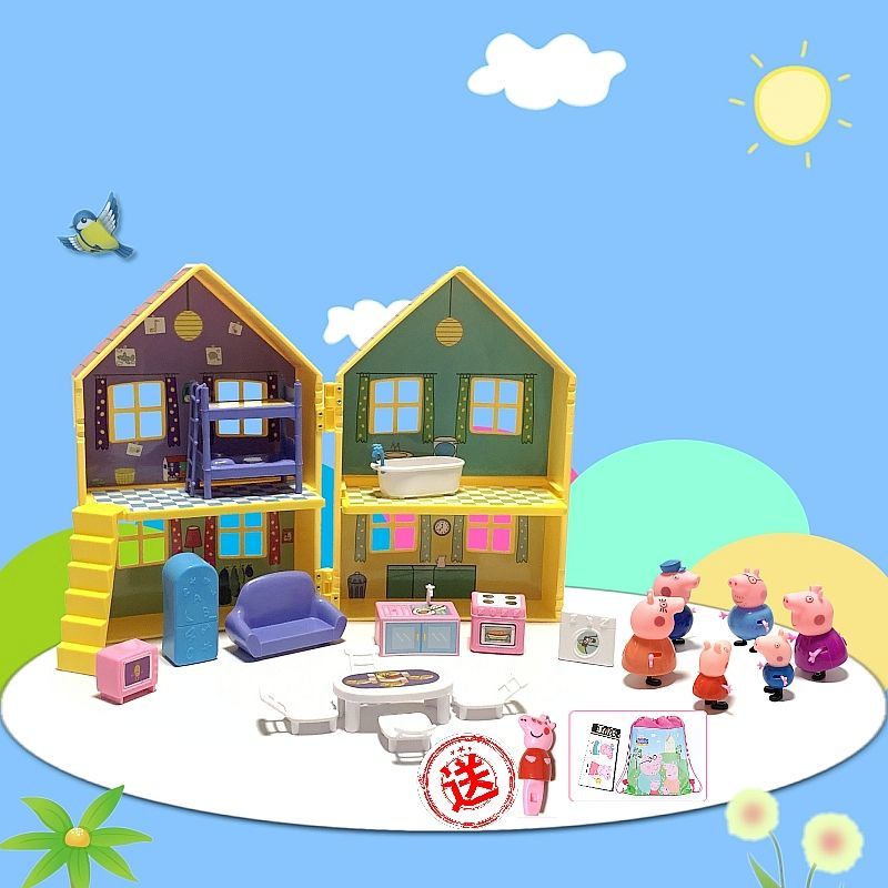 Mô hình nhà búp bê heo Peppa Pig DIY sang trọng làm quà tặng sinh nhật cho bé trai và bé gái