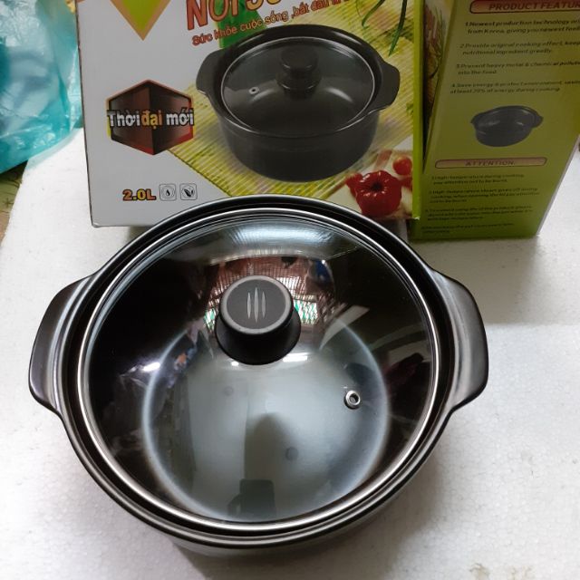 NỒI ĐẤT KHO THỊT VÀ NẤU CHÁO 2 LÍT GIWR NÓNG LÂU