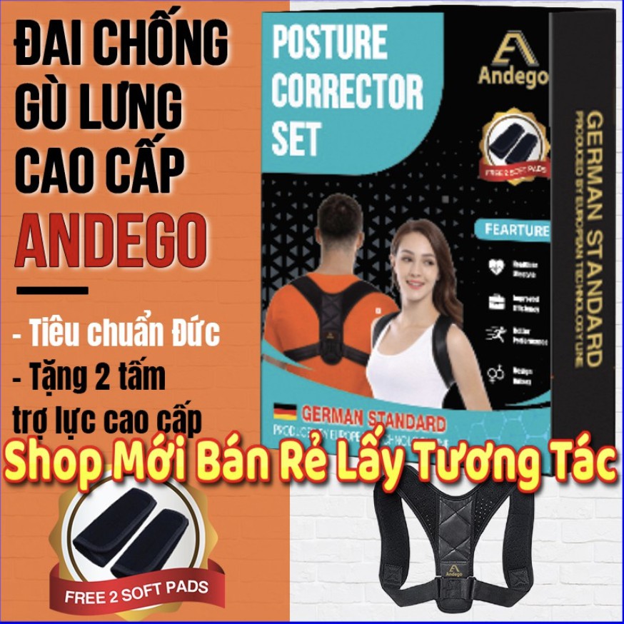 [FULLBOX-BH12THANG] Đai Chống Gù Lưng Andego , Sản phẩm đóng hộp cao cấp , Cải Thiện Tư Thế Rõ Rệt Sau 3 Tháng