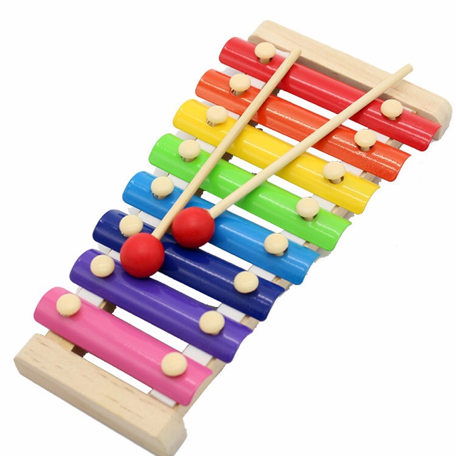 Đồ chơi Đàn Piano Xylophone gỗ 8 thanh quãng - Đồ chơi âm nhạc cho bé giúp trẻ phát triển năng khiếu âm nhạc