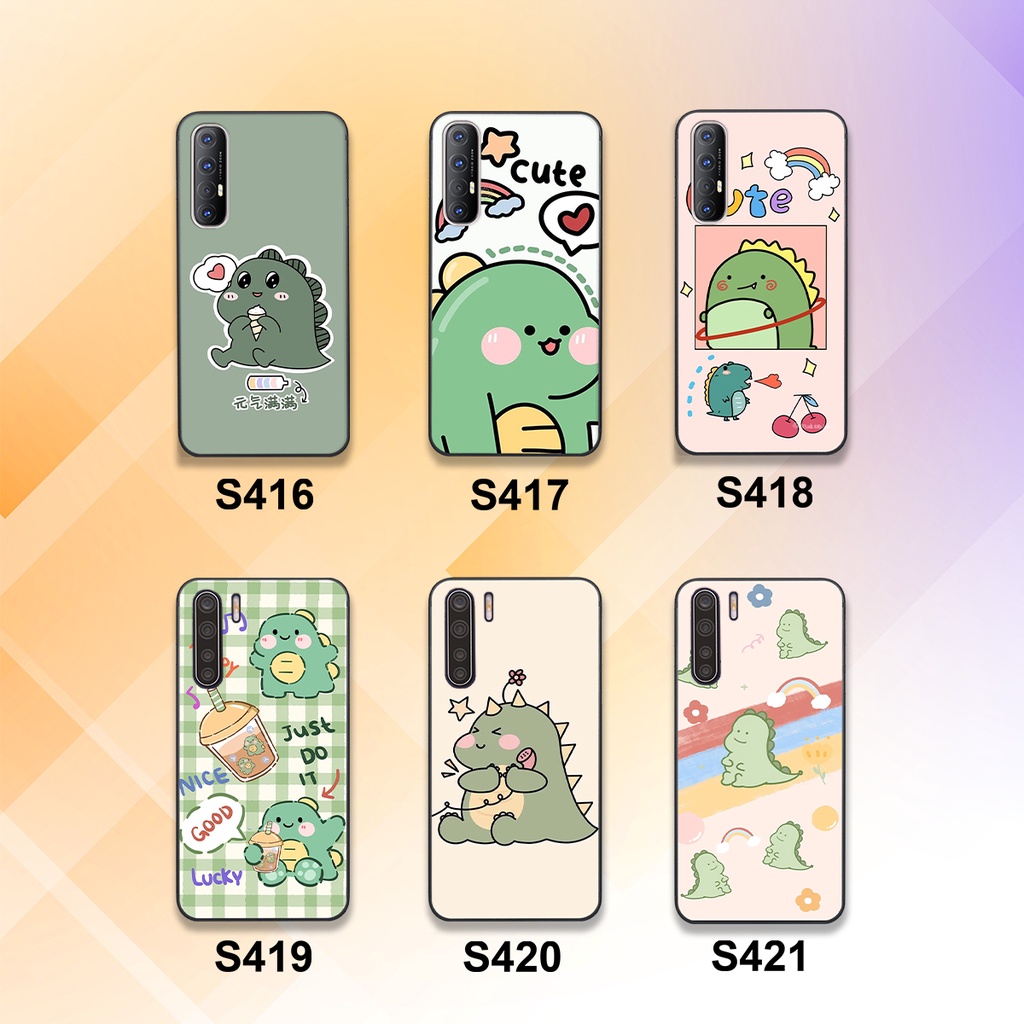 Ốp lưng Oppo Reno 3 - 3 Pro - A91 in hình khủng long cute