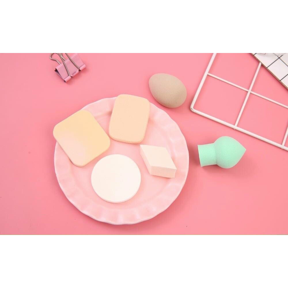 Set Bộ 6 Bông Mút Tán Phấn Trang Điểm Keli