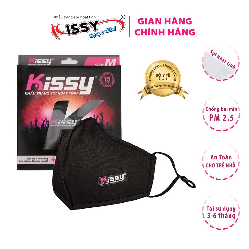 Khẩu Trang 3D Kissy Người Lớn - Sợi Hoạt Tính - Chống Bụi Mịn Hiệu Quả - Đủ Mẫu - Đủ Size