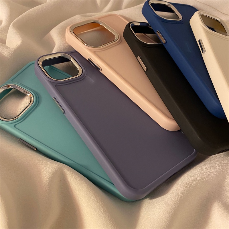 Cho IPhone 14 Ốp Điện Thoại Silicone Mềm Chống Sốc Màu Macaron Cho IPhone 11 12 13 14 Pro Max