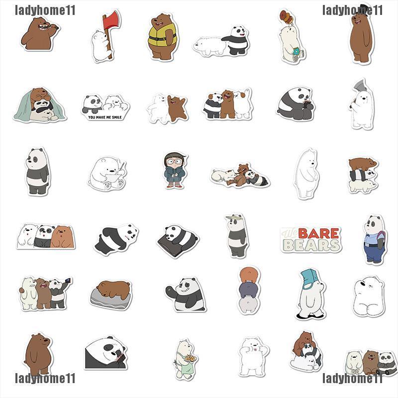 Set 11 Hình Dán Gấu Trang Trí Đa Dụng Chất Lượng Cao