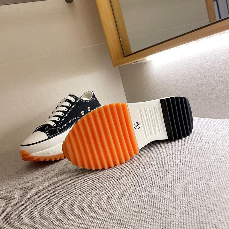Giày Vải canvas Đế Xốp Dày Tăng Chiều Cao Thoáng Khí Kiểu Châu Âu Thời Trang Xuân Thu 20 Cho Nữ