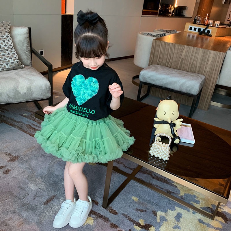 Chân Váy Lưới Xếp Ly Kiểu Phương Tây Thời Trang Mùa Hè Xinh Xắn Cho Bé Gái