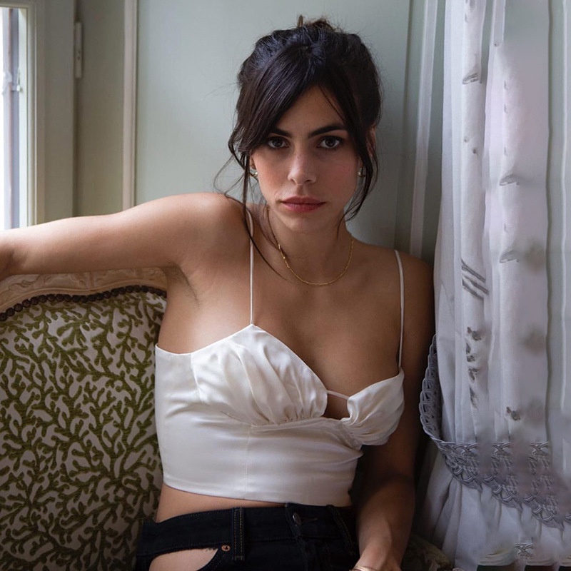 Áo Sát Nách Dây Mảnh Thiết Kế Cổ Chữ V Quyến Rũ Cho Nữ