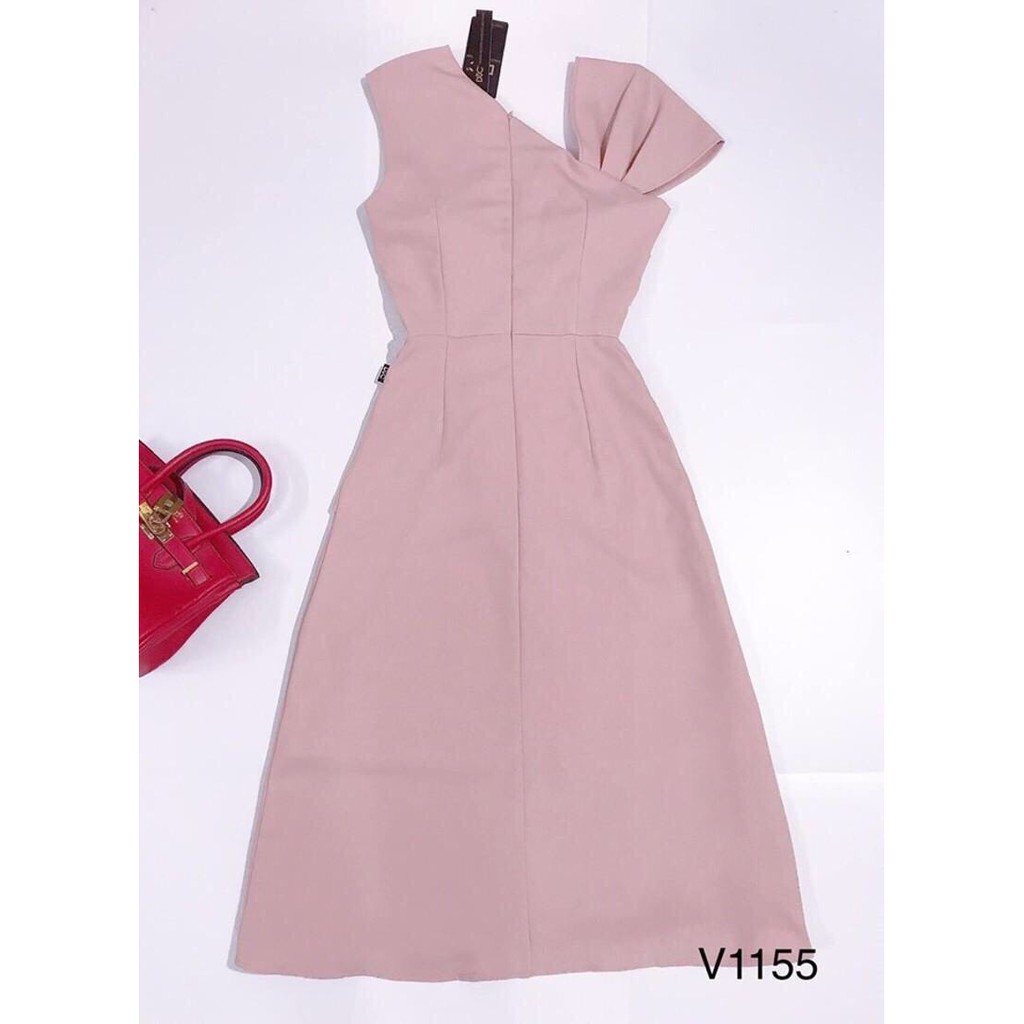 VÁY XÒE THANH LỊCH XẾP LY CHÉO VAI THỜI TRANG THIẾT KẾ VESTA U60