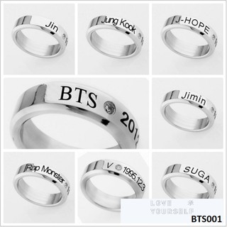 Nhẫn bts - nhẫn titan đính đá