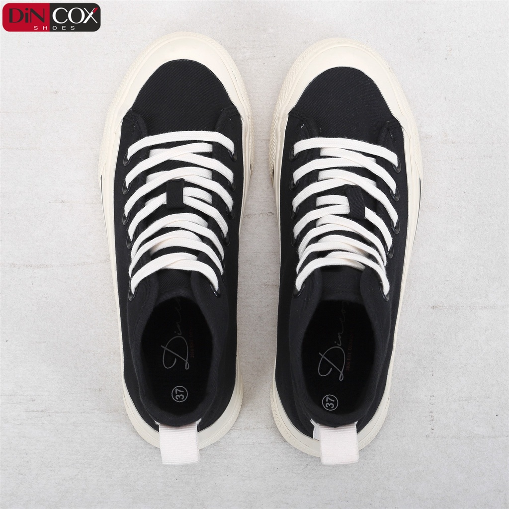 Giày Sneaker Vải Nữ DINCOX D09 Năng Động Cá Tính Black