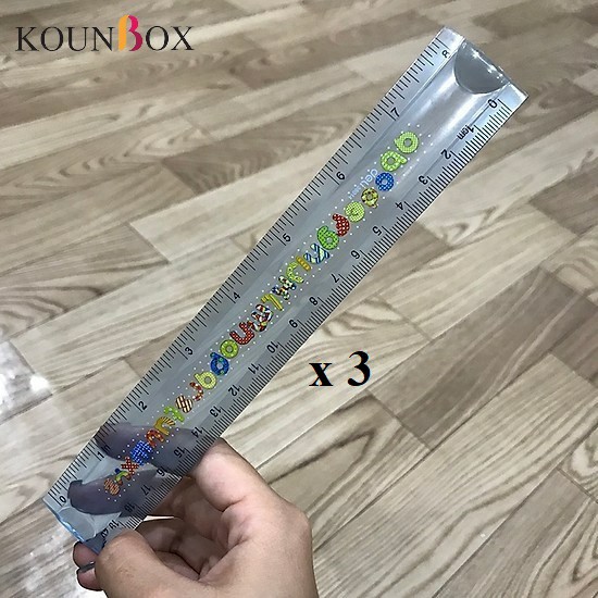 Combo 24 Thước kẻ nhựa dẻo hình kí tự Deli Printed Ecopvc Flexible Ruler 20cm 38014 – 30 cm 38015